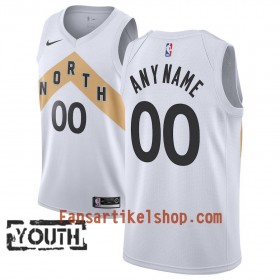 Toronto Raptors Trikot Benutzerdefinierte 2018-19 Nike City Edition Weiß Swingman - Kinder